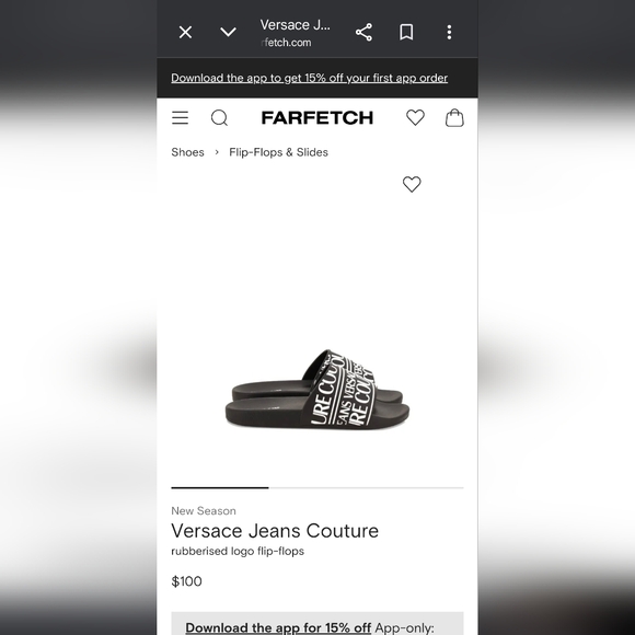 Versace Jeans Couture Slides SIZE 42/ SIZE 10 - Picture 2 of 7